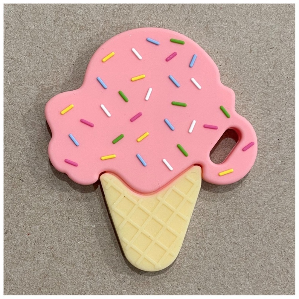 PINK | Silicone baby ice cream cone teether toy - Picture 1 of 2